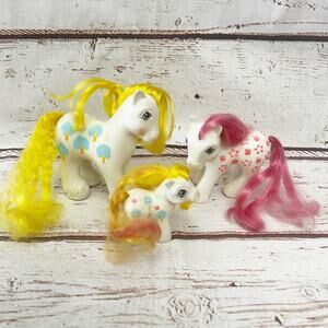 MY LITTLE PONY Vintage G1 Loving Family Apple Delight Family 1987